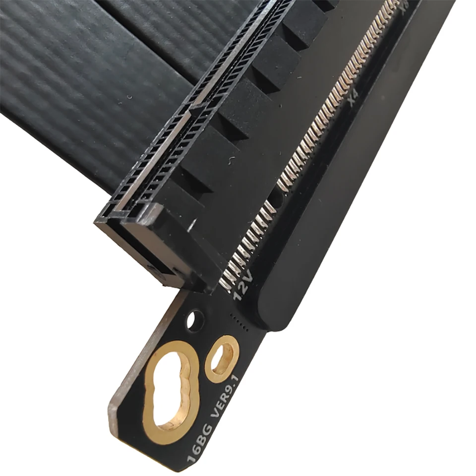 PCI-E 4.0 X16 サーバー外部グラフィックス カード延長ケーブル 32GB/S AI サーバー GPU ケーブル用、16A JMT PCIE  4.0 X16 延長ケーブル 32GBS GEN4 編組メッシュハーネスライザー AIサーバーグラフィックスカード JMT PCIE 4.0 X16  グラフィックスカード延長ケーブル ... ダブル リバース PCIe 4.0 リバース ライザー ITX シャーシ グラフィックス カード延長ケーブル