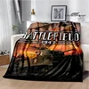 3D game Battlefield Printed throw blanket blankets Warm Flannel blankets Soft and comfortable blanket bed linings Birthday Gift 1