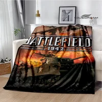 3D game Battlefield Printed throw blanket blankets Warm Flannel blankets Soft and comfortable blanket bed linings Birthday Gift 1