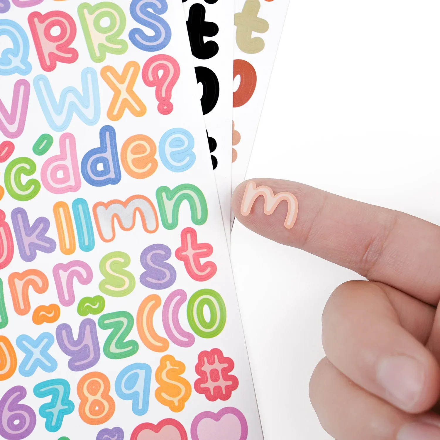 5 Sheets Letter Stickers Number Alphabet Sticker for Stationery Scrapbook Grad Cup Mug DIY Crafts Art Making
