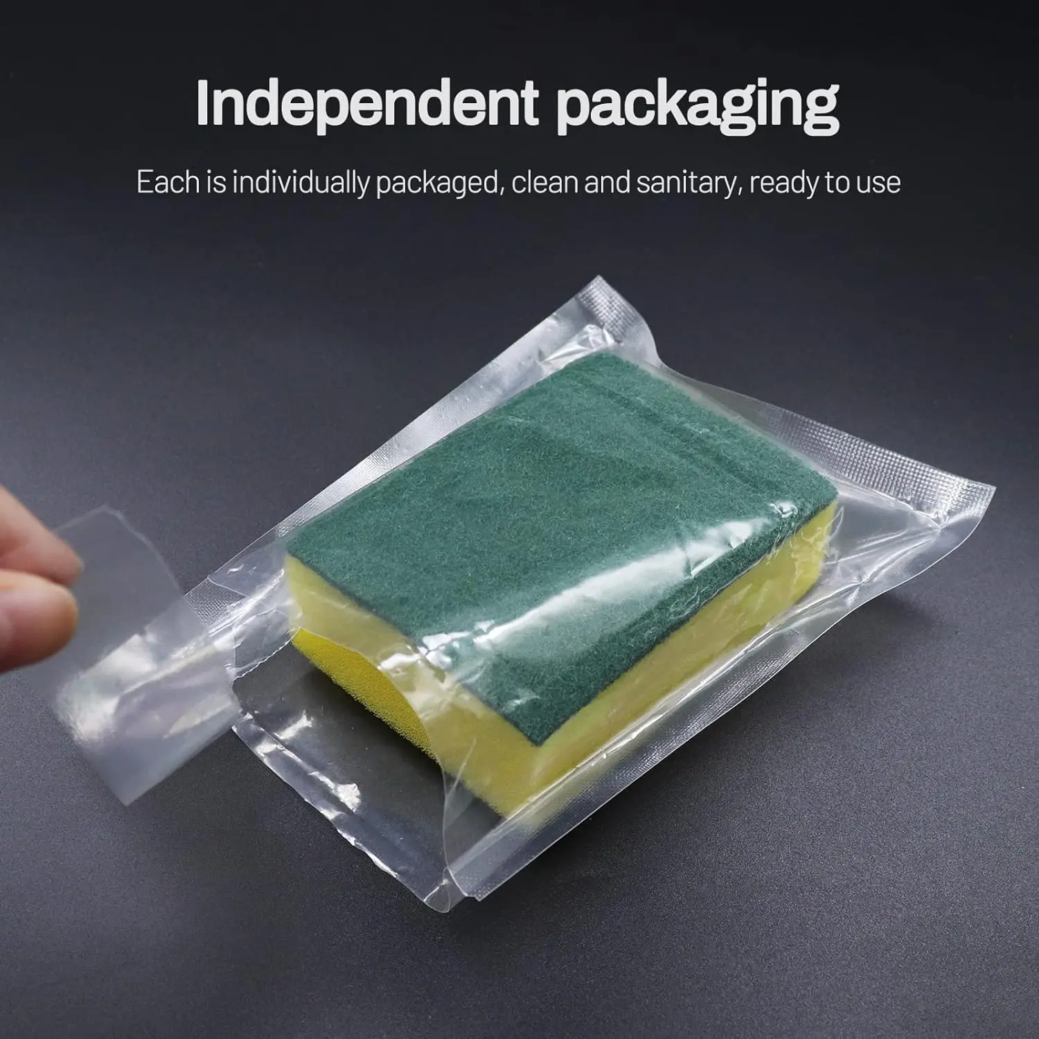 80/50pcs Highly Absorbent Cleaning Sponges Individually wrapped Pot Rust StainSponge Brush Kitchen House holdhotel apartment 6
