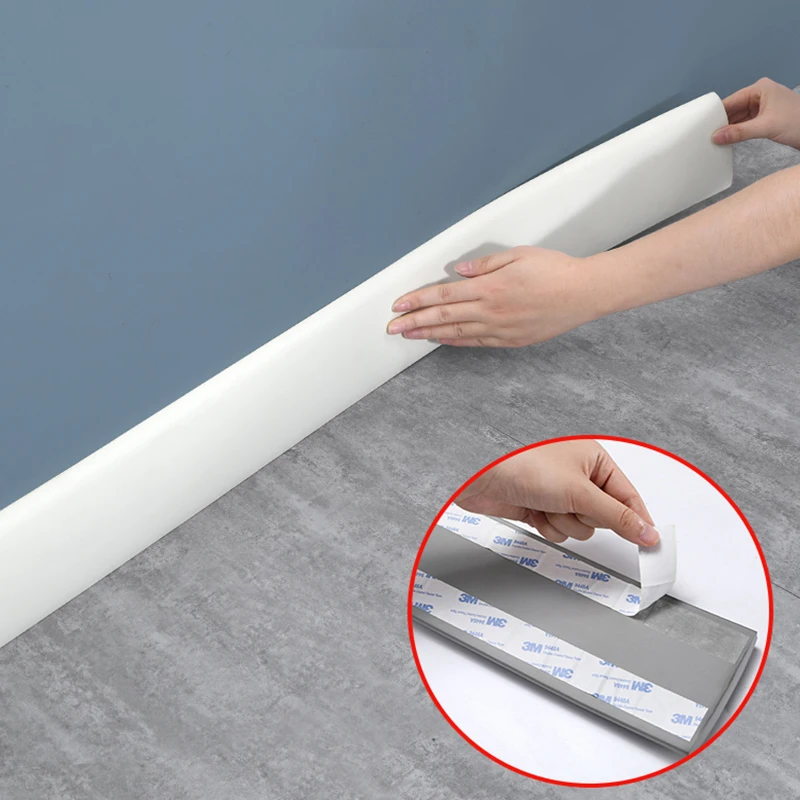 

1M Self-adhesive Decorative Soft wire Thickened Flat Foundation Line Children's Room Anti-collision Waterproof Wall Corner Line