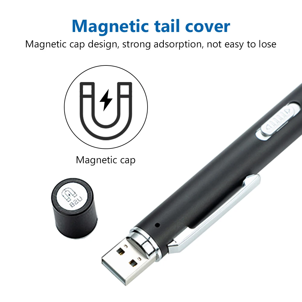 USB Rechargeable Stainless Steel 2 Modes LED Flashlight Clip Pen Mini Light Portable Lamp Inspection for dentist Camping Nursing led flashlight,mini flashlight,led flashlights,medical light