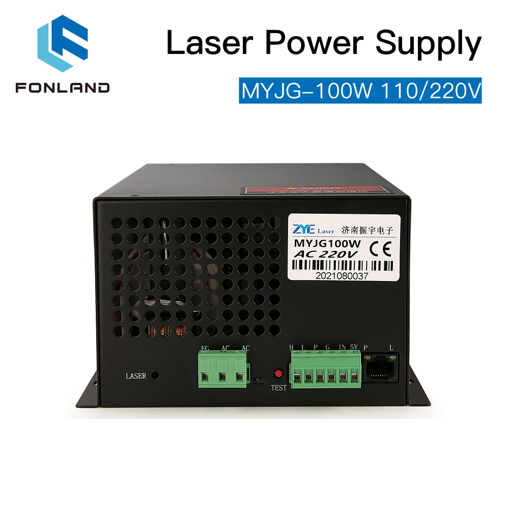 100W CO2 Laser Power Supply Replacement for RECI CO2 Laser Tube Engraving Cutting Machine MYJG-100W category co2 laser power supply