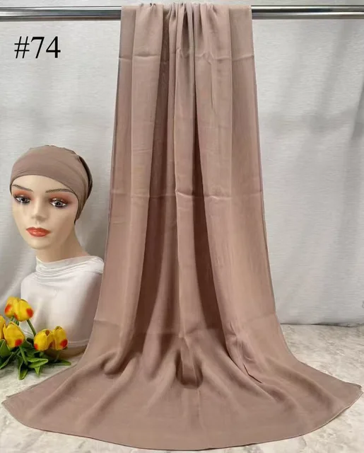 107033-d14205.jpg Mini Hijab Modal avec sous-bonnet – Ensemble Basique Extensible, Foulard Fin et Respirant, Protection Solaire, Voile 165*50cm