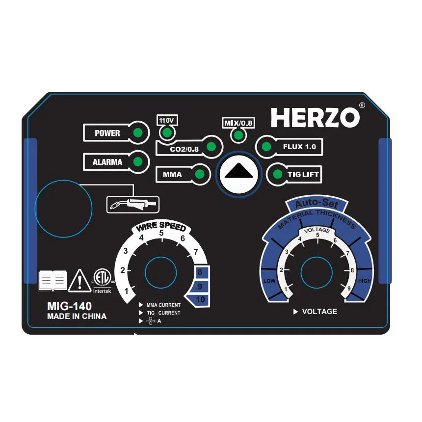 HERZO ARC Digital IGBT Stick MMA Welder Hot Start Portable Welding Machine with AC Motor 220V Voltage New MIG Welders