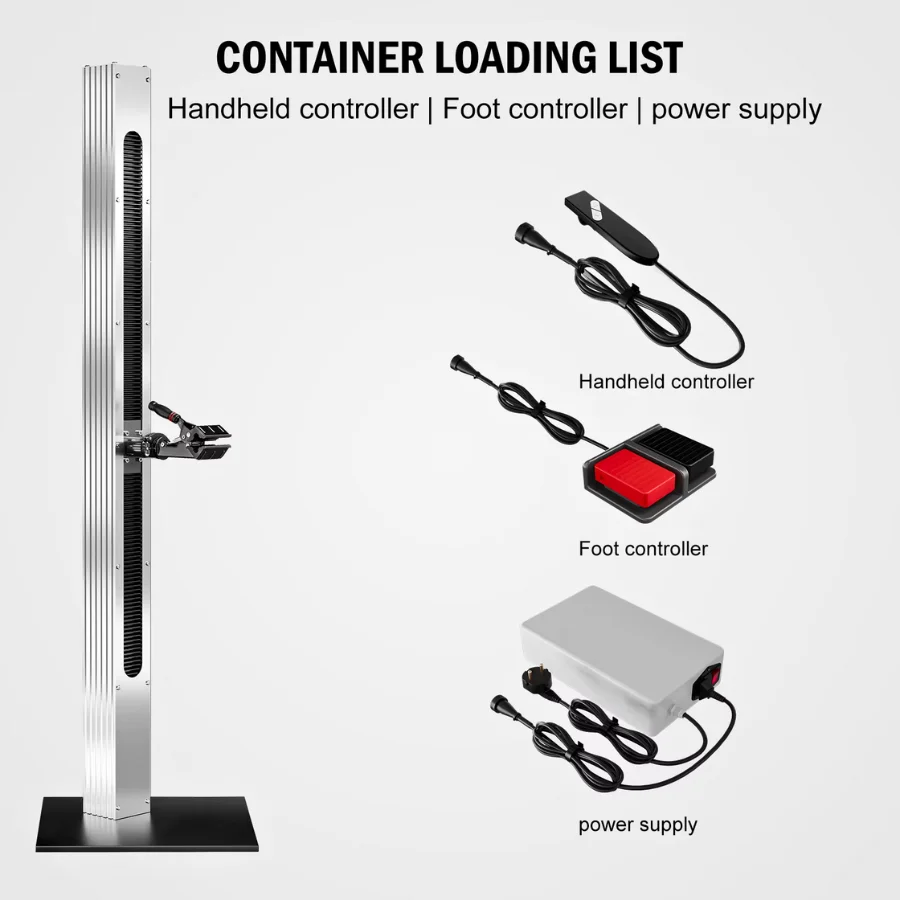 헤비듀티 전동 자전거 리프트 스탠드 체인 드라이브 조절식 70-185cm 전기 자전거 수리 랙 50kg 하중 용량 핸드/페달 작동