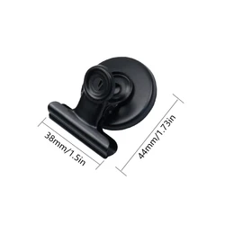 Set of 3 Heavy - Duty Magnetic Bulldog Clips (M Black)
