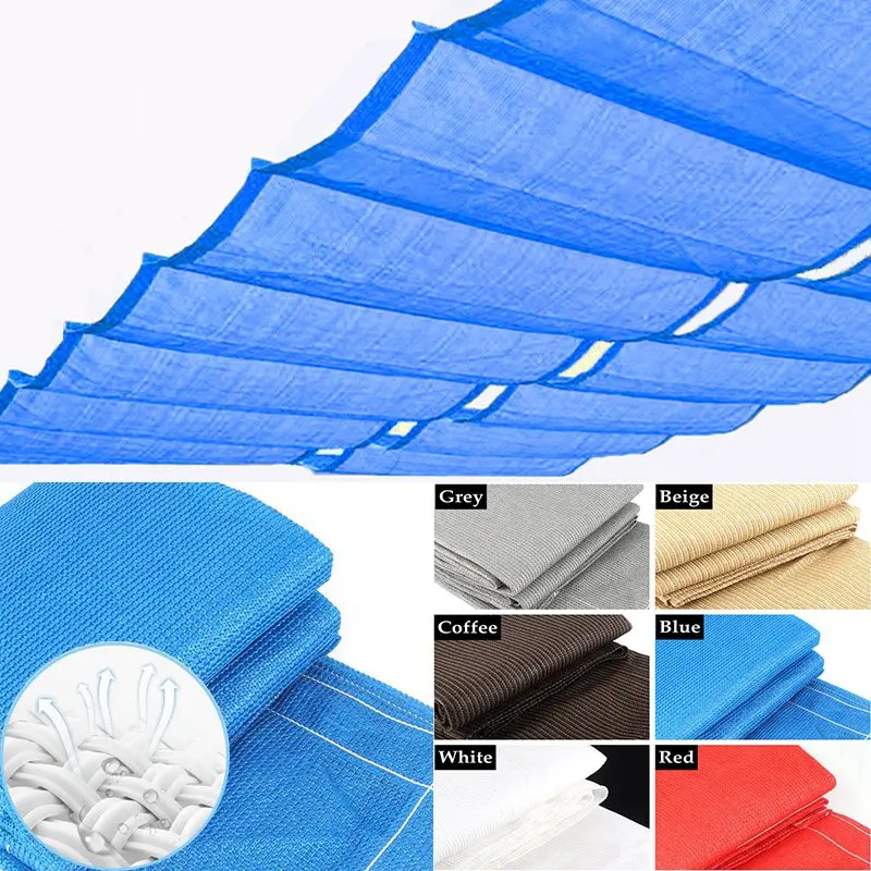 파란색 텔레스코픽 웨이브 차양 그물, 야외 그늘막 천, 수영장 커버, 정원 Pergola 개폐식 차양 차양, 하드웨어 없음 