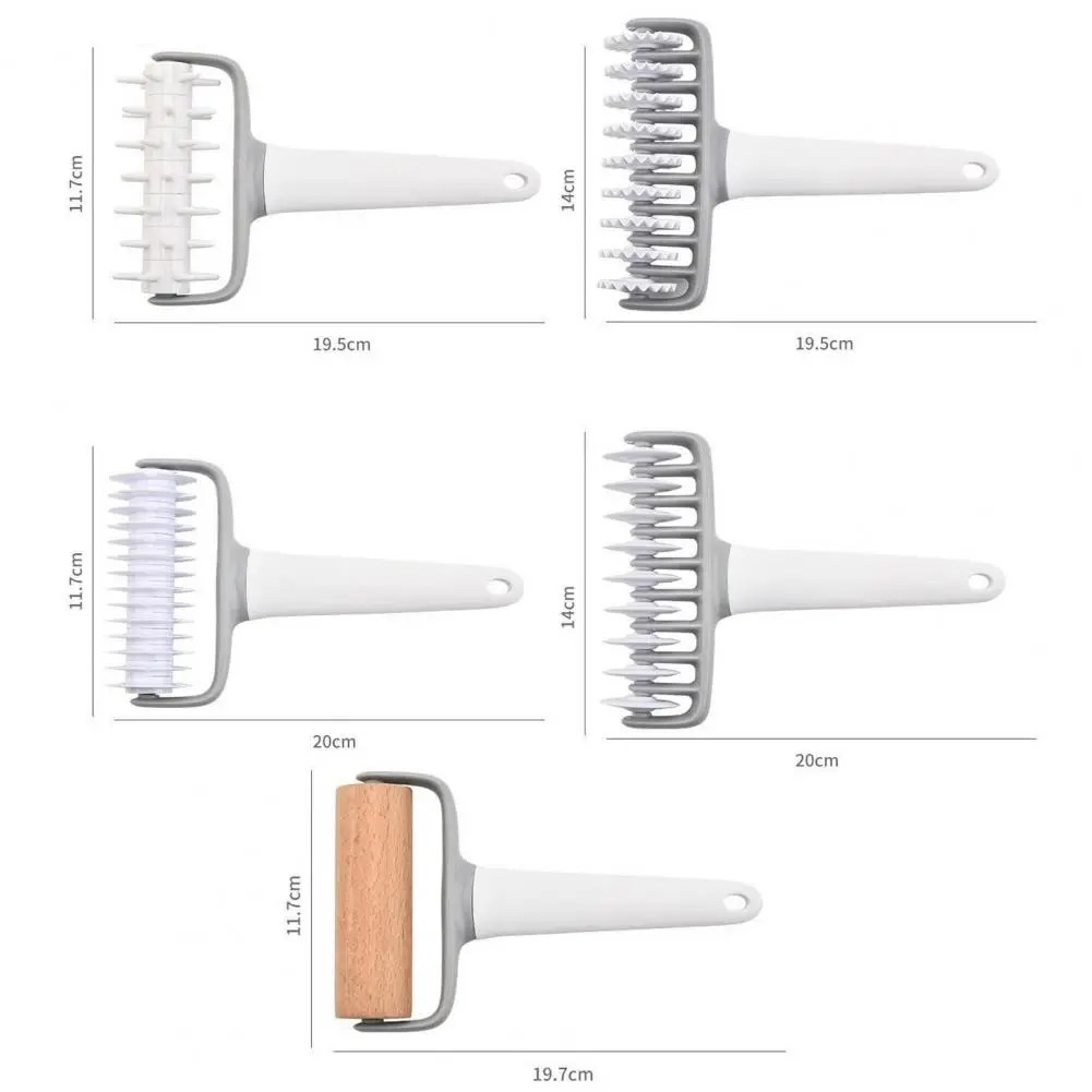 Turning Smooth Baking Tool 1 Set 5 Colors Cookie Cake Net Dough Roller Cutter Pizza Dough Roller Cutter for Restaurant