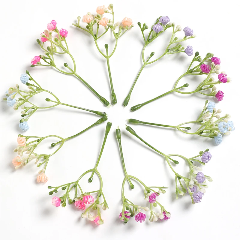 10/20 Stück 8 cm Gypsophila Künstliche Blumenköpfe, künstliche Blumen, DIY-Girlanden-Zubehör, Hochzeits- und Partydekoration für die Heimdekoration