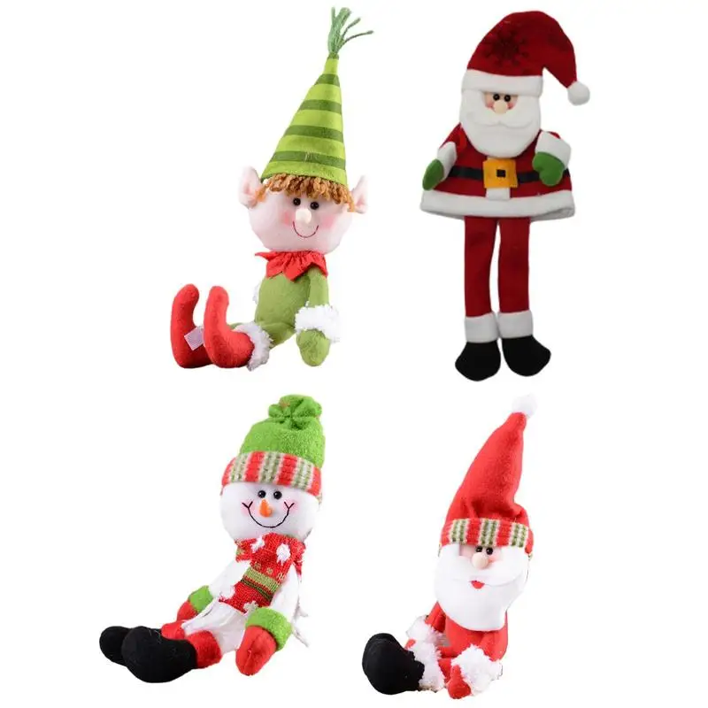 

Рождественские Чехлы для винных бутылок, куклы Санта-снеговик, искусственный декор, подарок для кофейни, столовой, дома