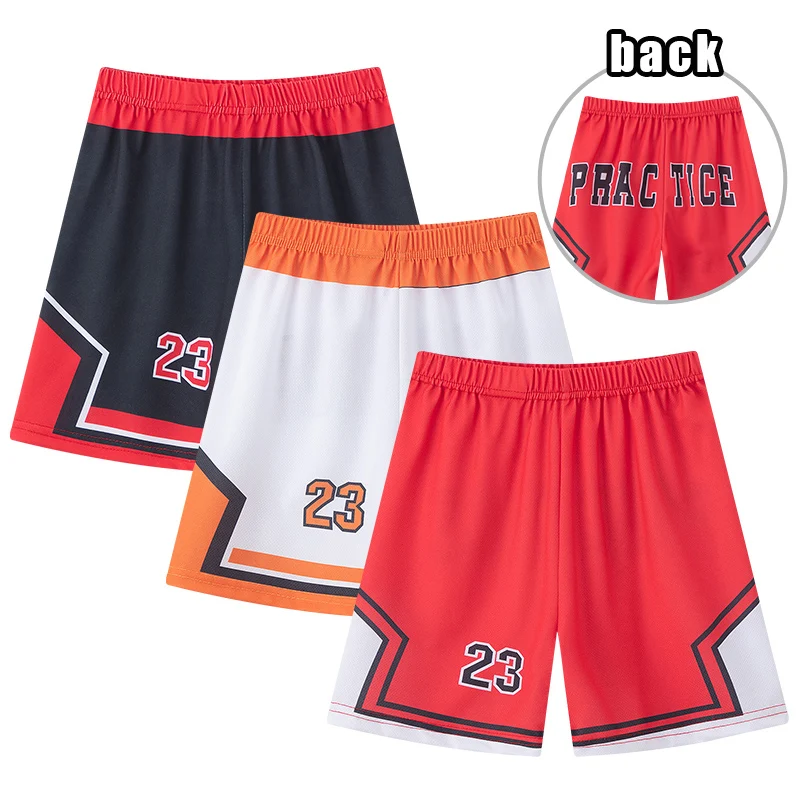 1/3 Pcs Children's Quick-drying Exercise 5 Pants Boys Basketball Football Running Comprehensive Training Handsome Casual Shorts 4