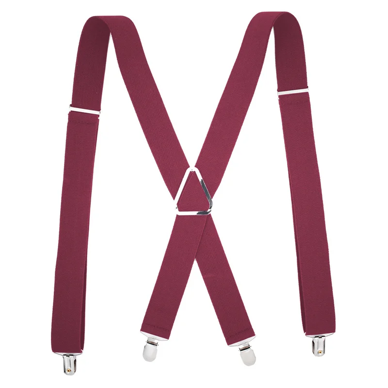 Unisex Colorful Elastic Y-Back Suspender with Adjustable Straps