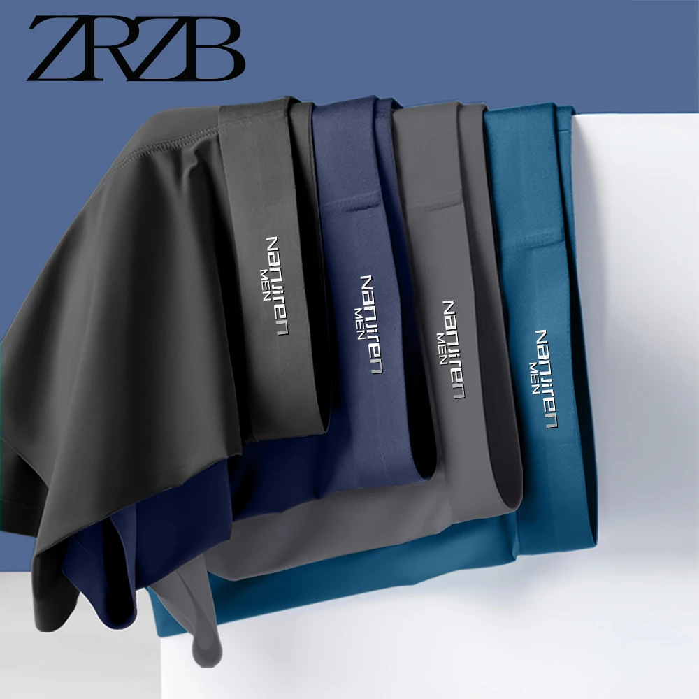 Cueca boxer Masculina Antibacteriana Ice Silk Boxer Shorts, Cueca Masculina Elástica Absorvente de Umidade, Grafeno 3A, Marca