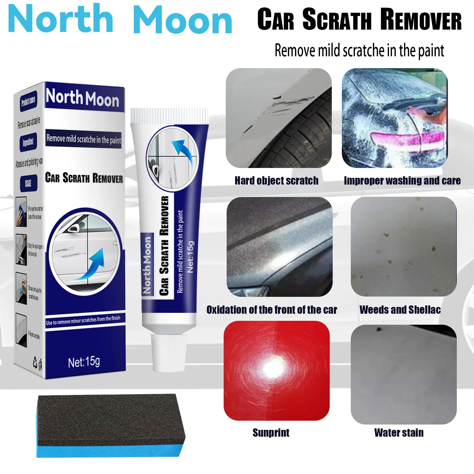 Geruiou Automotive Scratch Repair Remover Scratch Removal Grinder Scratch Polishing Refurbishment Paint Scratch Wax
