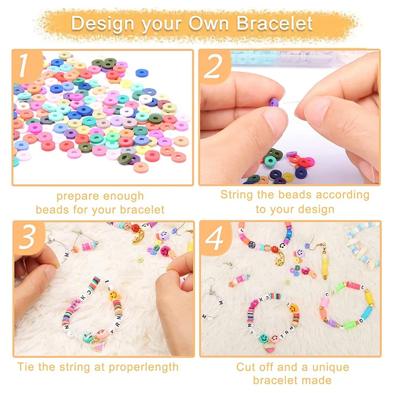 Kit De Fabrication De Bracelets En Perles D'argile Polymère, 4600 Pièces,  18 Couleurs Différentes, Parfait Pour Cadeau De Vacances, Mode en ligne