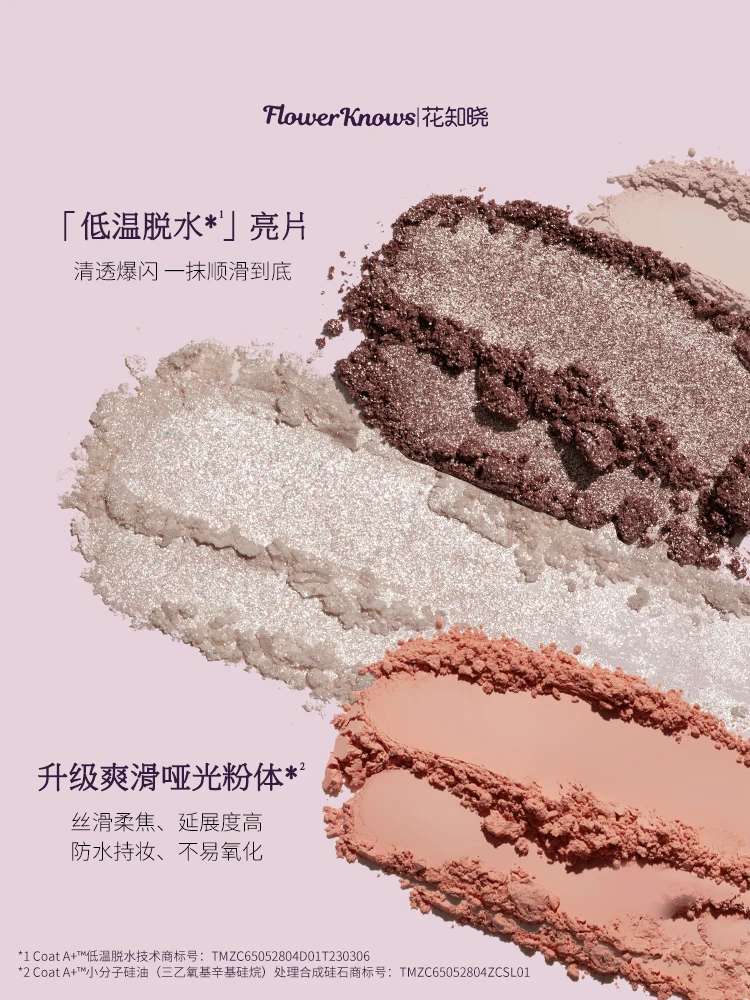 Flower Knows Midsummer Night Series Cosmetics 5 Color Comprehensive Eyeshadow Palette Waterproof Long Lasting Embossing Makeup eye shadow eye shadow plate