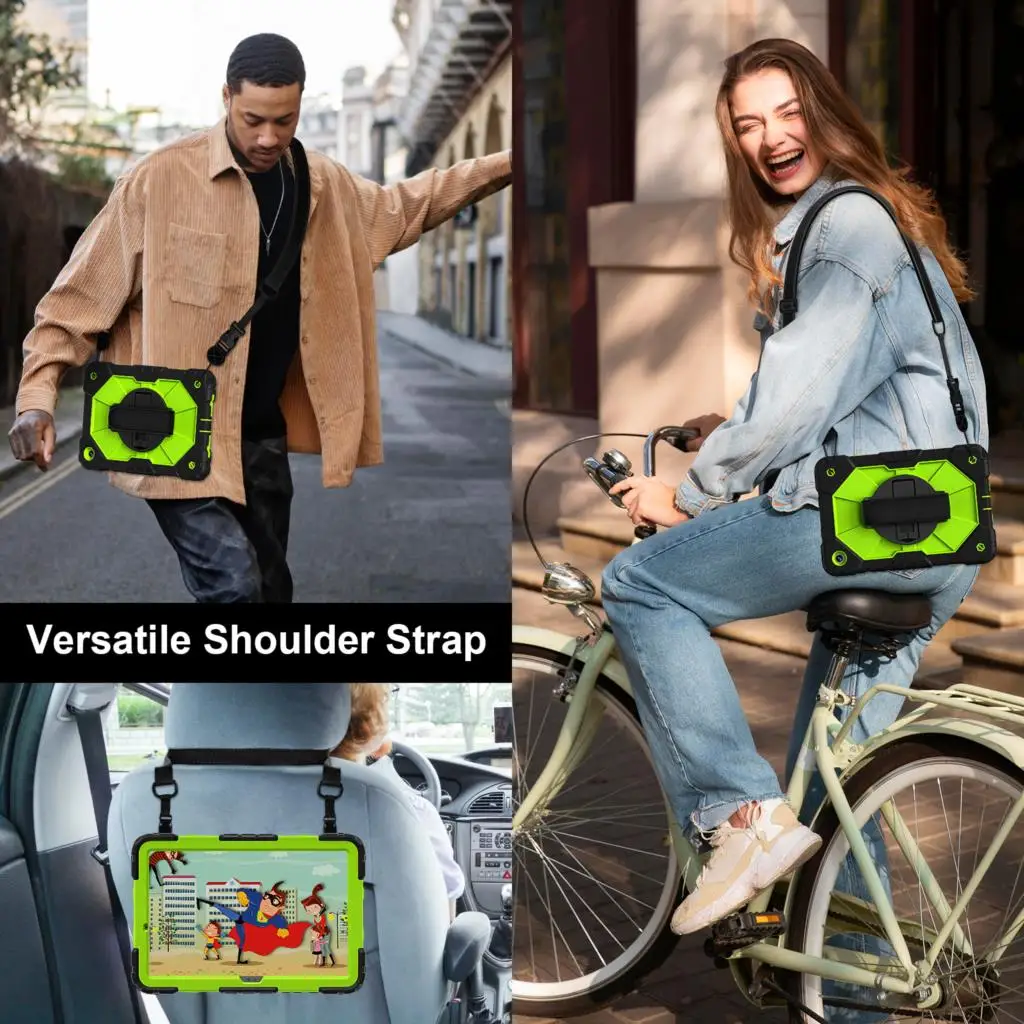 Ultra-Durable Rotating Hand Strap Case with 360 Stand for Samsung Tab A9 Series