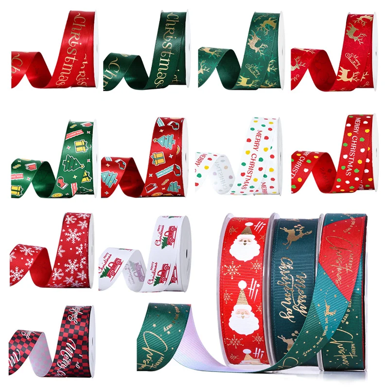 Cinta De Tartán Navideña, 6 Rollos De 10 Yardas. Color Rojo, Ideal Para Decorar árboles Y Regalos En Navidad.