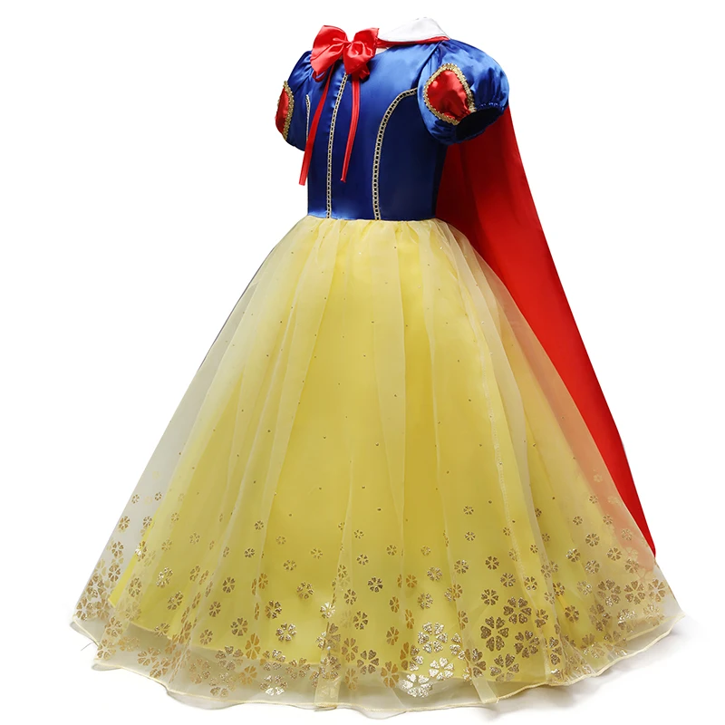 Girls Dress Princess Costume Summer Princess Dress For Girls Snow White Cosplay Costume Puff Sleeve Kids Dress Children Party Birthday Fancy Gown Vestidos
