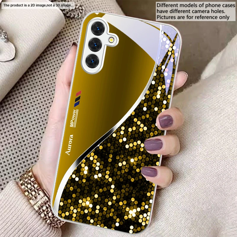 Sleek Silver Metal Curve Glass Phone Case