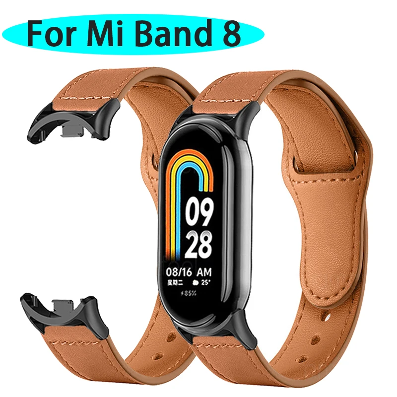 

Ремешок кожаный для Mi Band 8, браслет для Xiaomi Mi Band 8