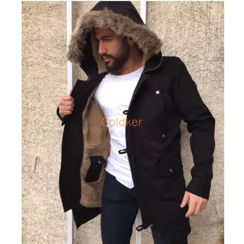 5XL Plus Size Winter Fur Hooded Thicken Parka Coats Outwear For Men Warm  Plush Padded Male Casual Jackets Veste Homme Tops30 - AliExpress