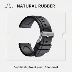 Versatile Quick Release Rubber Watch Strap - Premium Accessory Band - 21mm (Black S)