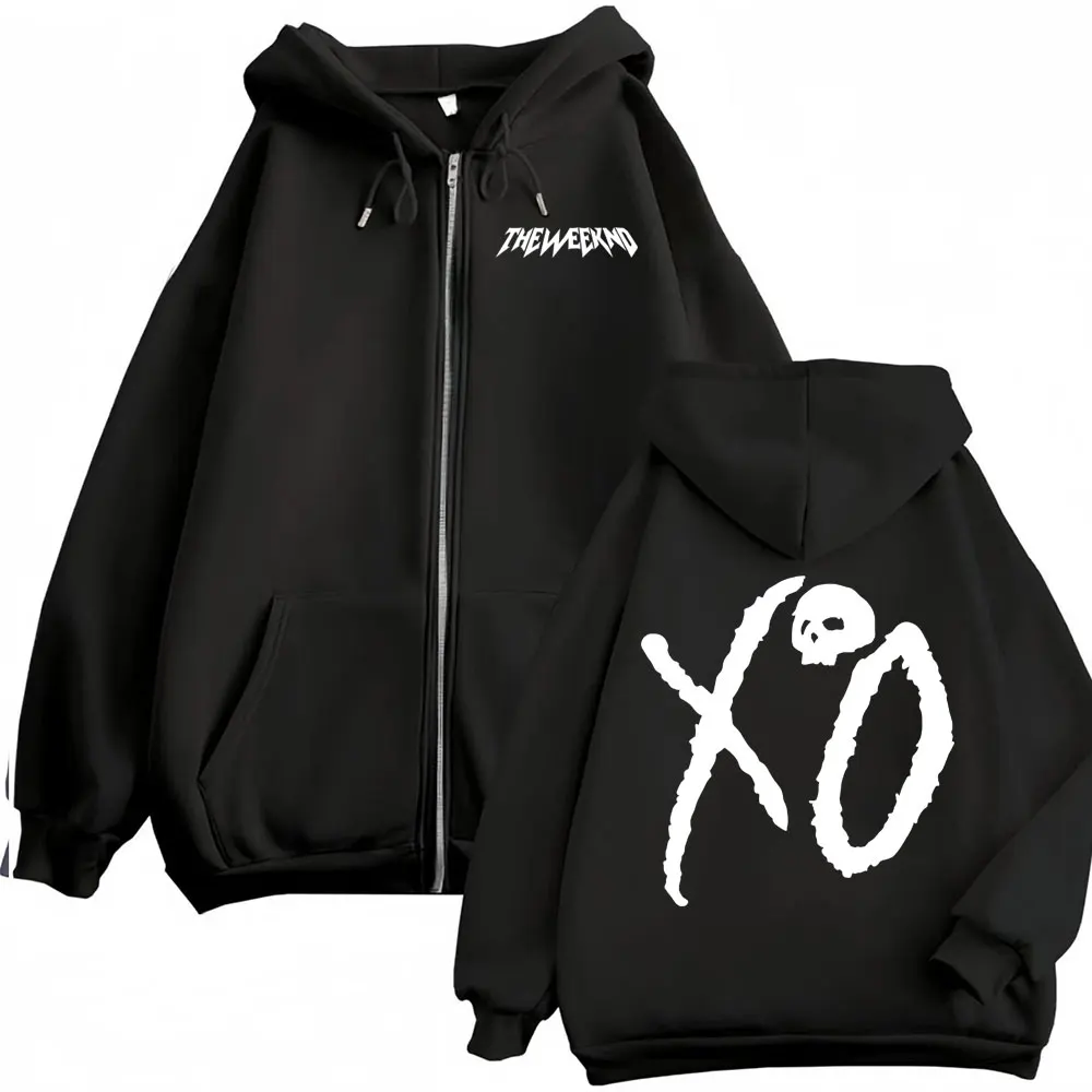 The Weeknd XO After Hours Til Dawn Jacke Sweatshirts Herrenbekleidung Übergroße Kapuzenpullover mit Reißverschluss Fleece Langarm-Pullover mit Reißverschluss