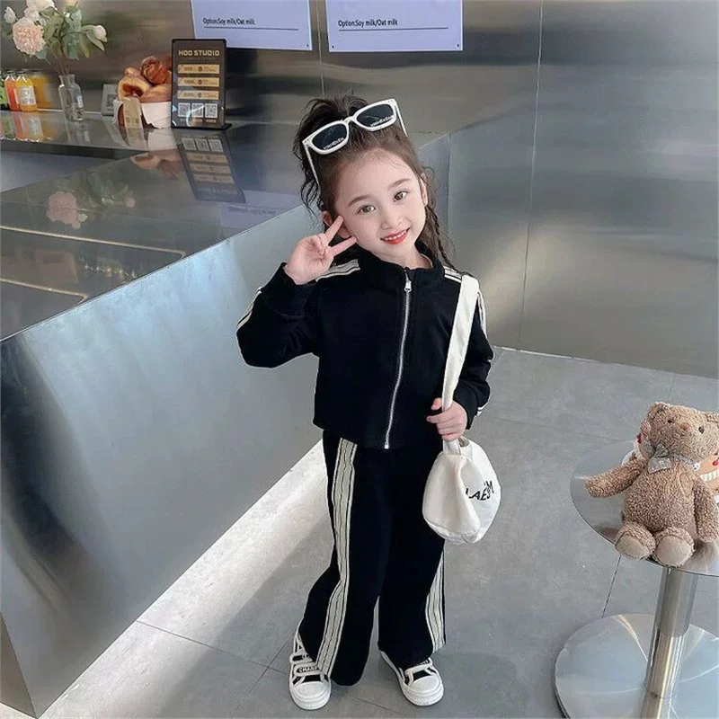 55722-c8e65f.jpg Girls Clothing Striped Tracksuit Set Casual Zip-Up 2PCS Outfit