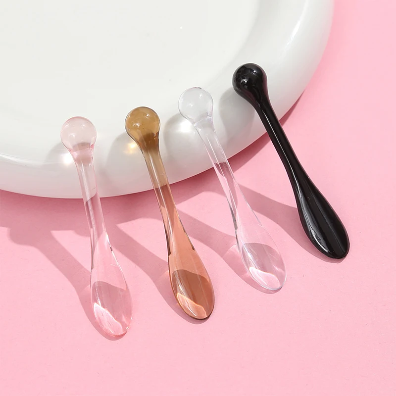 1/3 stücke Gesicht Creme Maske Schlamm Rühren Löffel Acryl Kosmetische Spatel Scoop Mit Box Schönheit Werkzeuge Absorbieren Roller gesichts Applikator – Detail 3