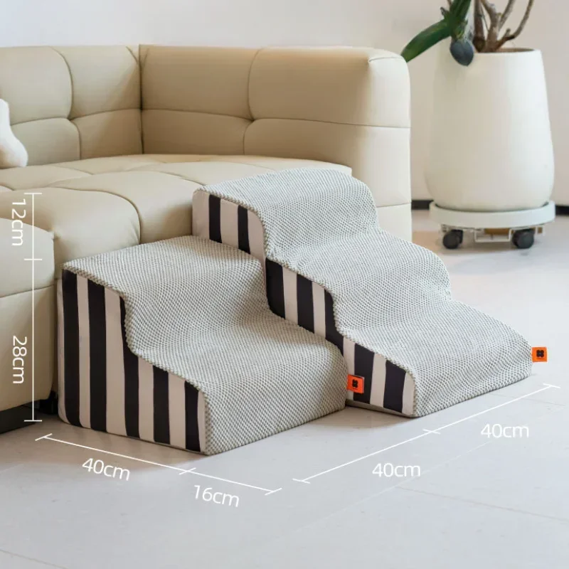 Portable Dog Staircase Modern Simplicity Climbing Stairs Puppy Bedside Slope Stable Footstep Secure Agility Pet Dogs Accessories