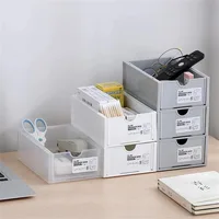 Stackable Desktop Storage Boxes Office Stationery & Cosmetic Organizer Cabinet Combined Drawer Storage for Home & Office 1