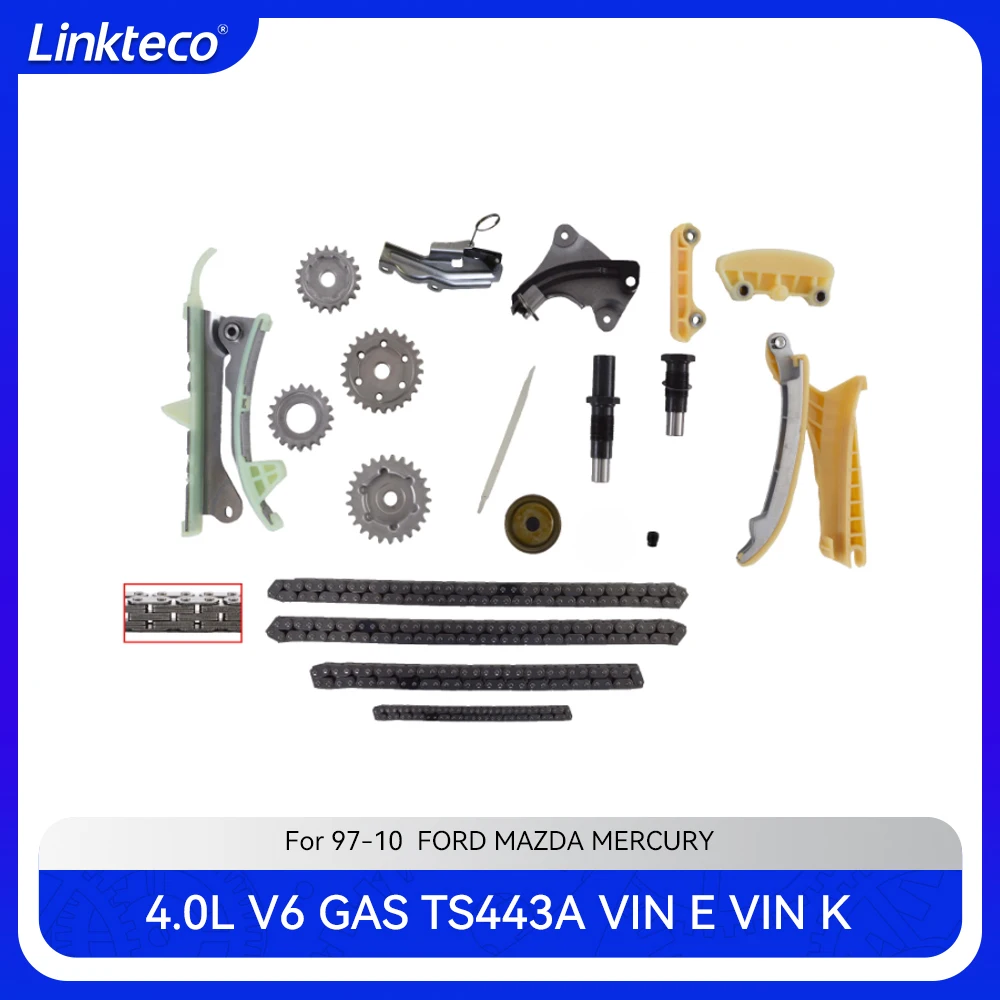 

Детали двигателя комплект цепи ГРМ подходит для 4,0 T L V6 GAS VIN E VIN K для 97-10 FORD RANGER EXPLORER MAZDA B4000 MERCURY 4.0L TS443A
