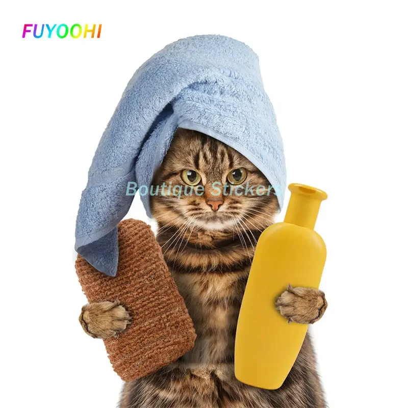 

Наклейка FUYOOHI Play s, наклейка на автомобиль, милый кот, шампунь, забавная наклейка для стайлинга автомобиля, 3d наклейка на корпус, дверь, бампер, мотоцикл, водонепроницаемая виниловая наклейка