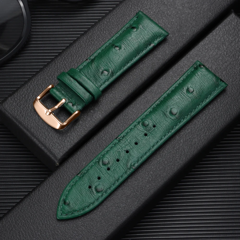 Premium Cowhide Leather Strap with Universal Butterfly Buckle