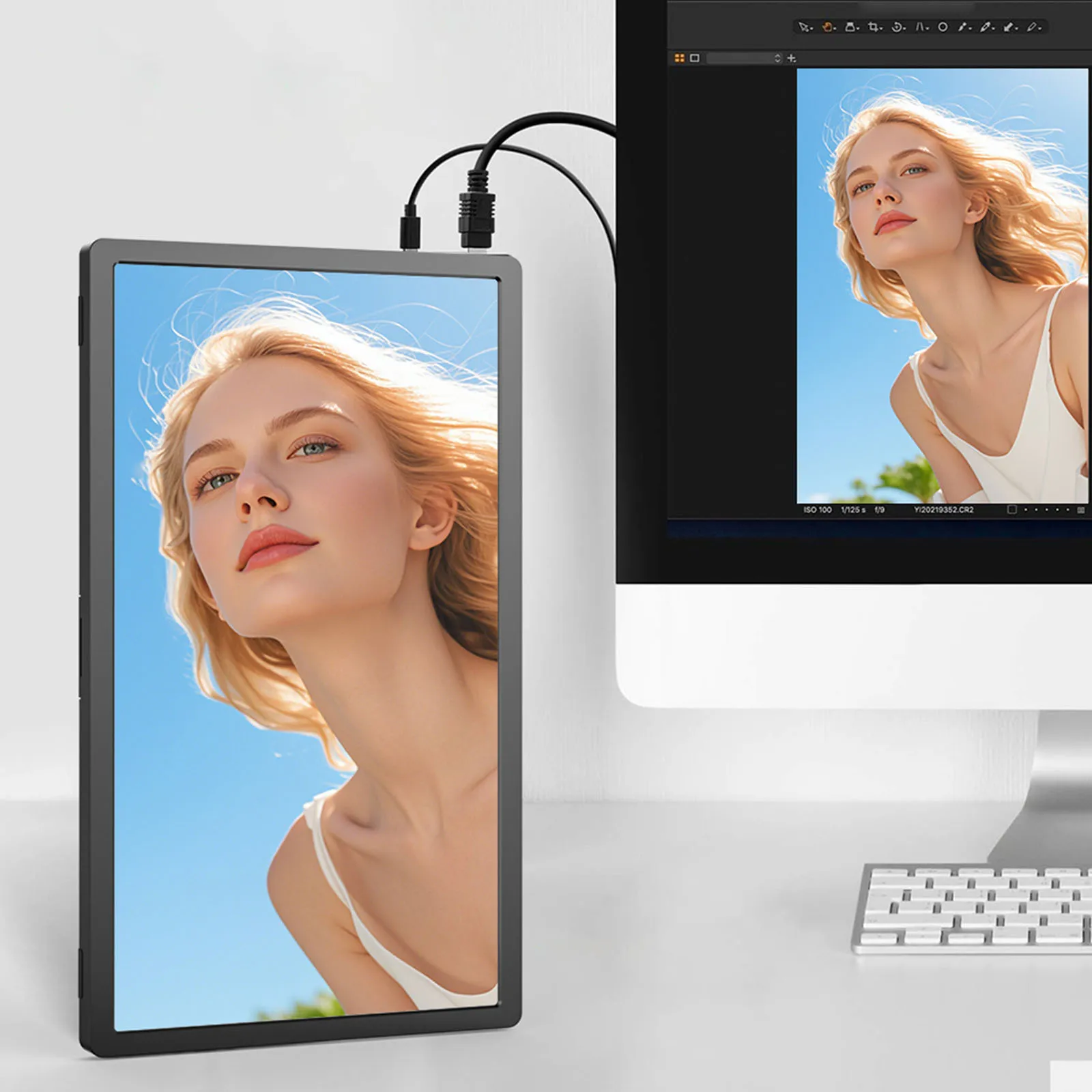 1080P 60Hz IPS 휴대용 외장 모니터 0.3인치 1.7lbs 초슬림 USB-C 휴대용 게이밍 모니터 (노트북/휴대폰/스위치/엑스박스용)