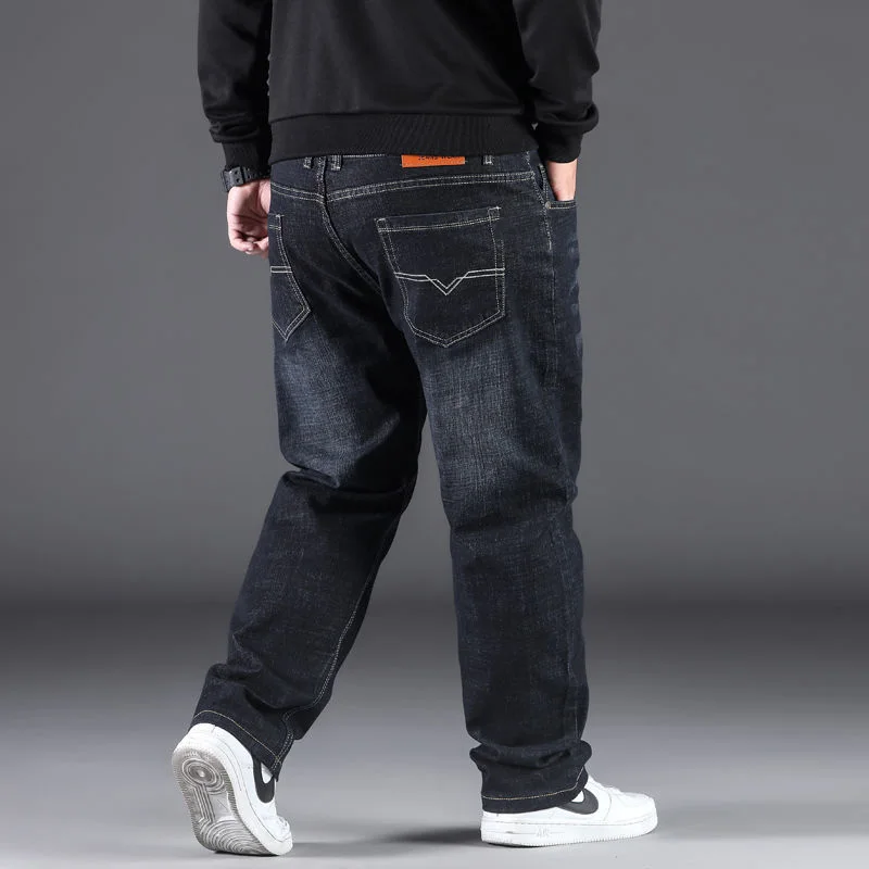 Fashion Oversized Jeans Men 10XL Straight Denim Pants Loose Trousers Mens Plus Size 50 Baggy Jeans Male Streetwear Casual Pants 4
