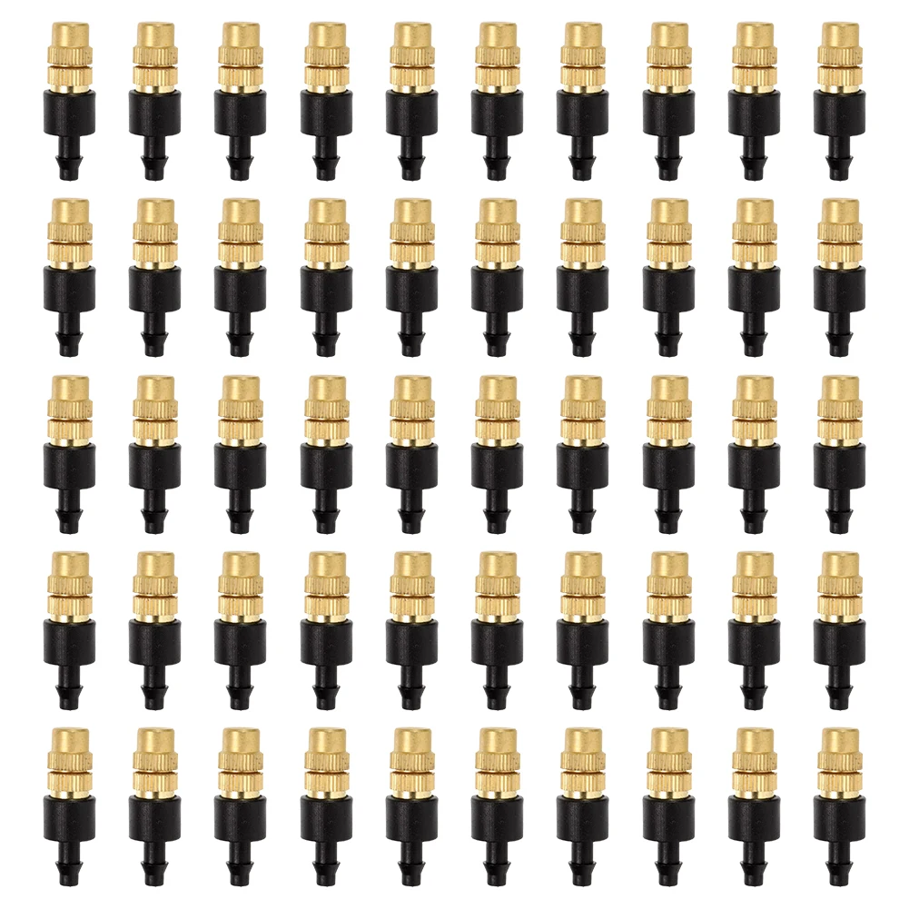 50Pcs Misting Nozzles Adjustable Garden Hose Sprinkler Head Irrigation Drippers Atomizing Nozzle Garden Supplies