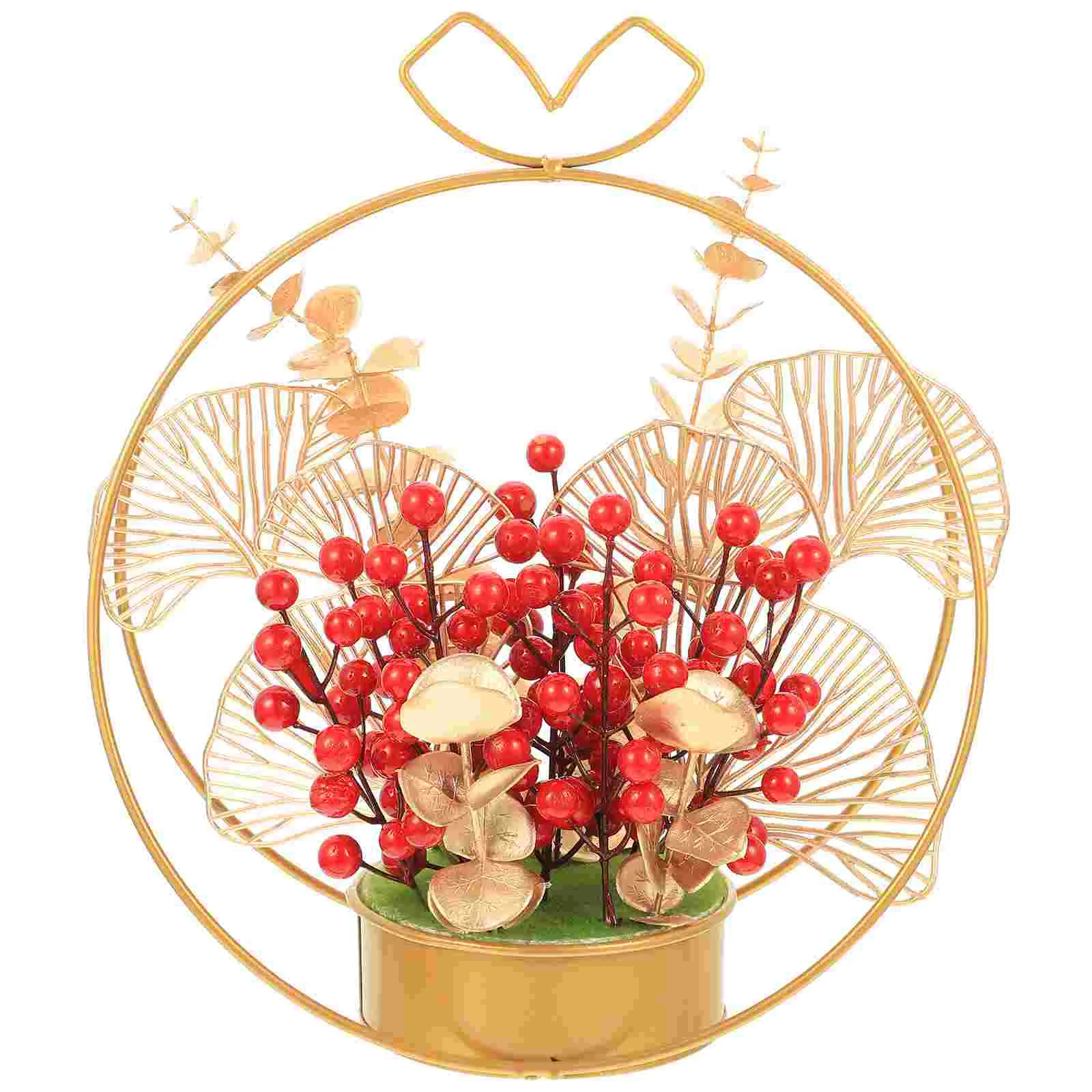

Artificial Flower Basket Christmas Decorations Wedding Party Gift Iron Simulated for Gifts Couples Fake Ornament