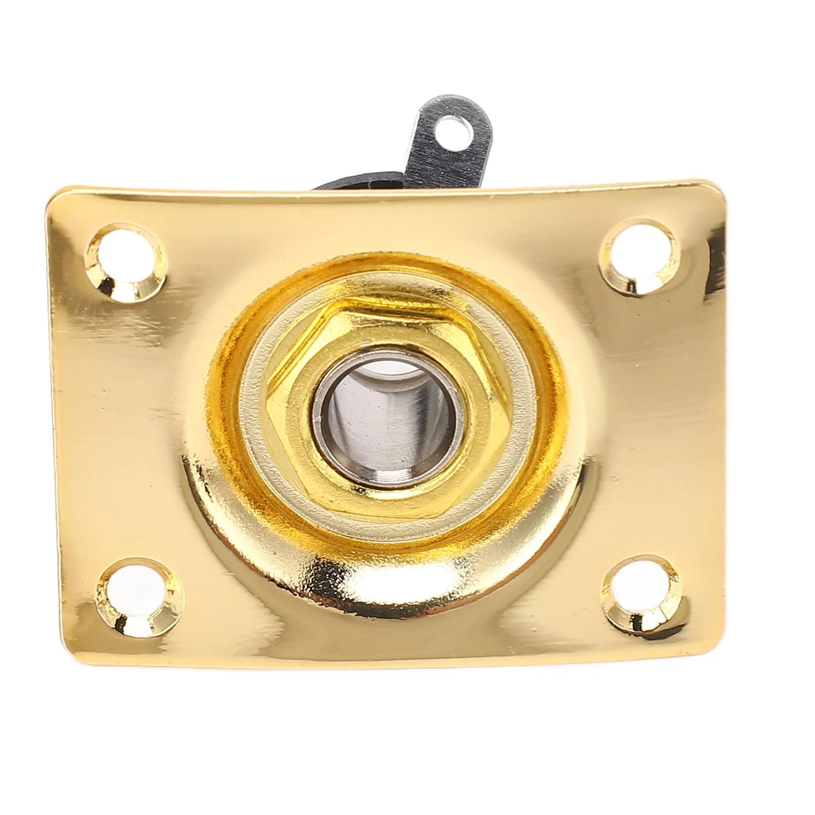 Electric Guitar Jack Output Plate Square Shape Metal Compact Socket for Telecaster