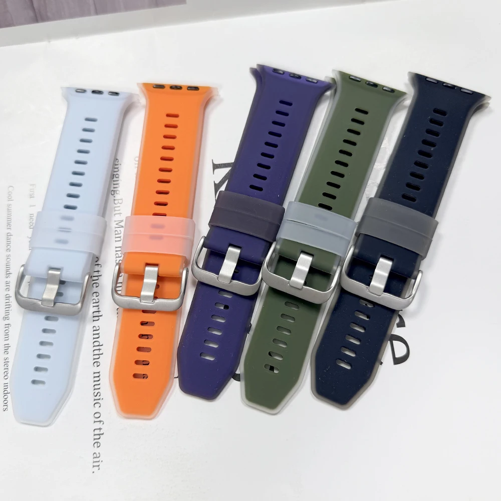 Durable Soft Silicone Sports Band for Smartwatches - Multiple Sizes Available