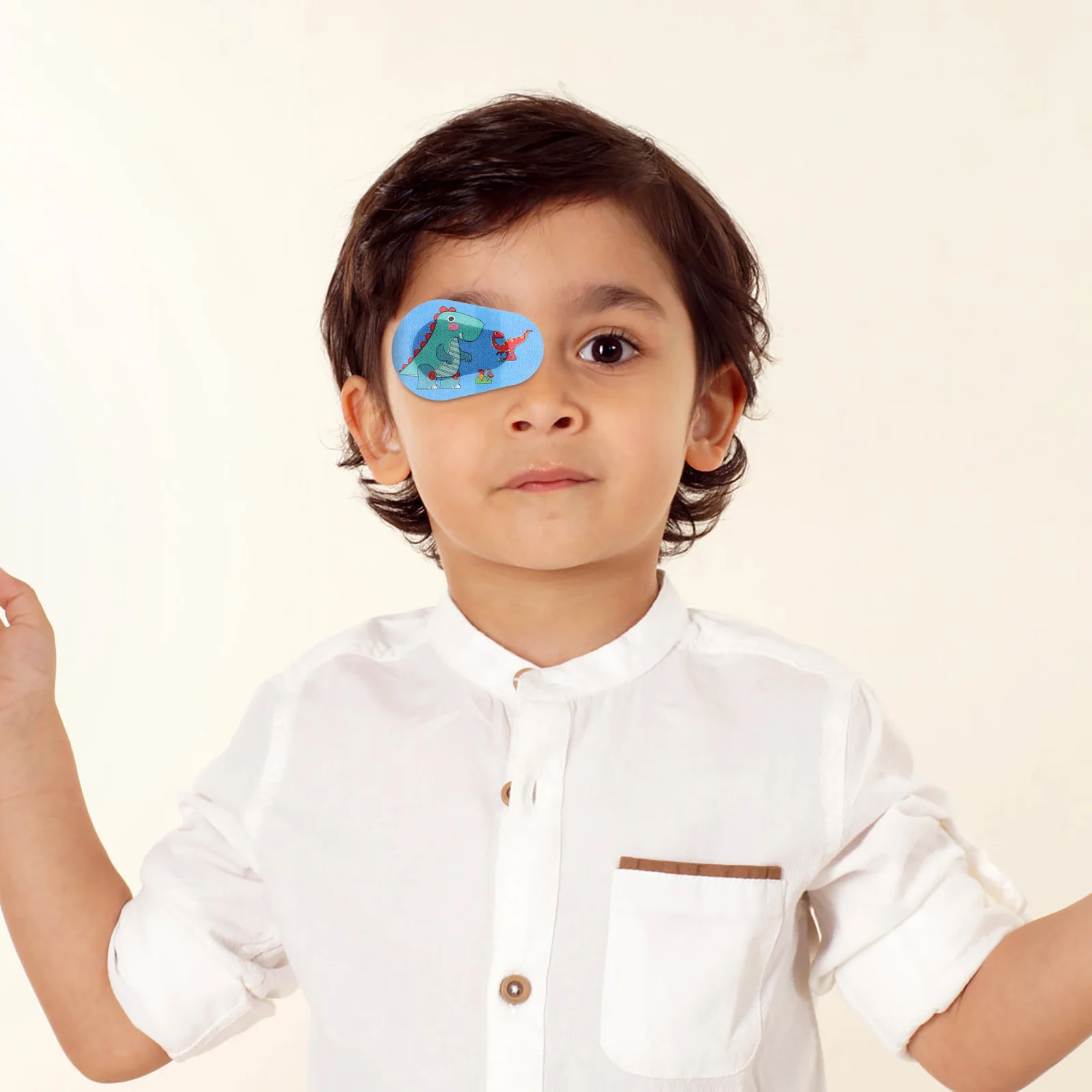 24 Pcs Blindfold Kids Glasses Patches Eye for Single Mask Lazy Non-woven Fabric Amblyopia Eyeglasses Child Blinder 2
