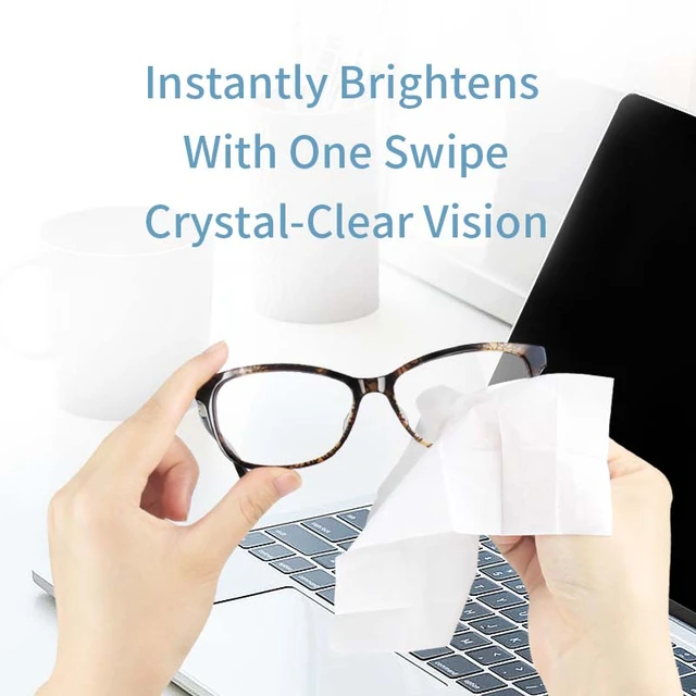 Glasses Wipes Glasses Cleaning Cloth, Disposable Wipes for Phone Screen,  Lenses, Glasses, 120pcs Portable Lens Cleaning Wipes - AliExpress