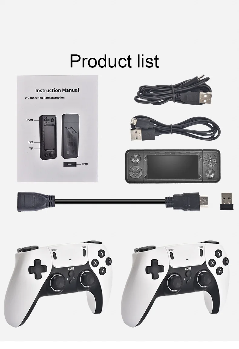 NEW 256G 50000+ Game X9 PRO Game Stick 4KHD Video Game Console 2.4G Double Wireless Controller 50+ Simulator For N64/PSP/PS1/GBA