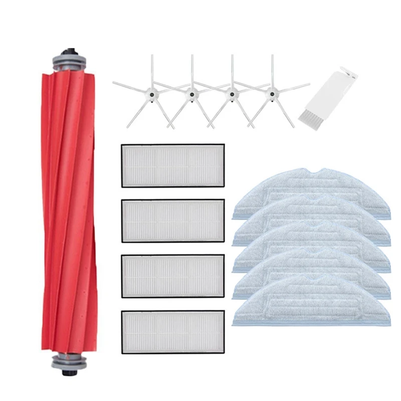 

Распродажа! 15 шт. основная роликовая щетка для робота-пылесоса Xiaomi Roborock S7 T7S T7S Plus, экстрактор без волос, запасные части, белая сторона