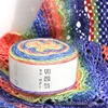 390Meters Rainbow Gradient Color Cake Yarn Organic Cotton Blend Yarn DIY Hand-woven Yarn Crochet Skirt Shawl Lace Line 1