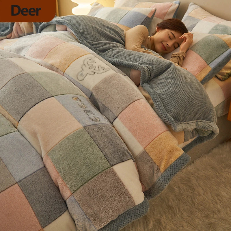Double Fleece Duvet Cover Duvet Double Bed Winter Quilt Winter Bed