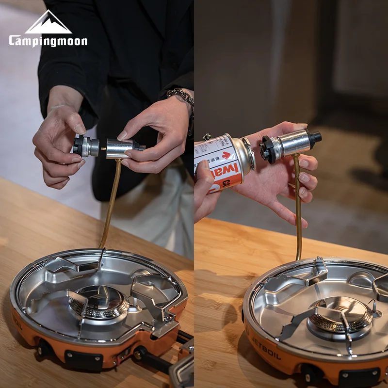 CAMPINGMOON Propane to Card Camping Spare Parts Stove Card Gas Tank to Propane Adapter Z19